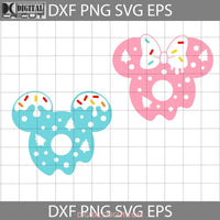 Mickey And Minnie Mouse Head Doughnuts Bundle Svg Cartoon Cricut File Clipart Png Eps Dxf