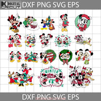 Mickey And Minnie Santa Svg Pluto Svg Donald Duck Goofy Cartoon Bundle Christmas Svg Gift Cricut