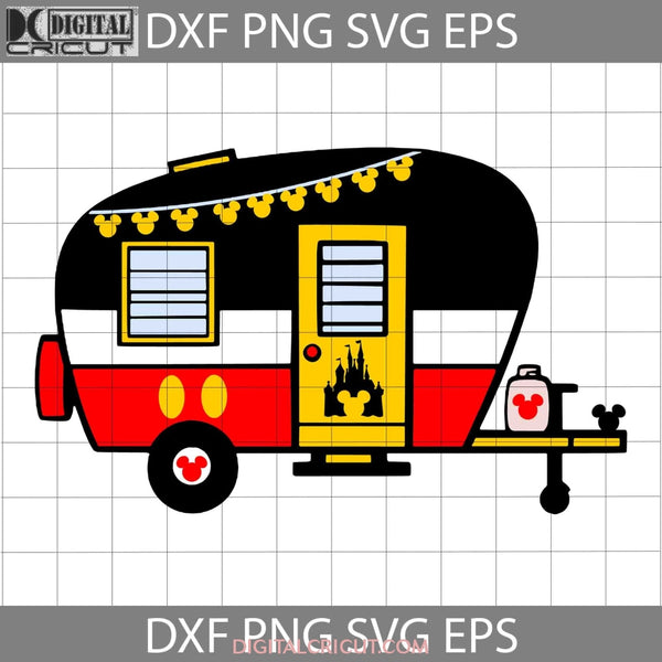 Mickey Camper Svg Camping Cartoon Cricut File Clipart Png Eps Dxf