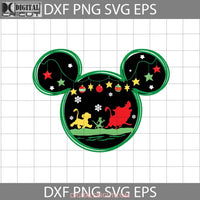 Mickey Head Christmas Lights Svg Gift Cricut File Clipart Png Eps Dxf