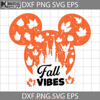 Mickey Head Fall Vibes Svg Halloween Cricut File Clipart Png Eps Dxf