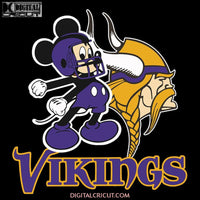 Minnesota Vikings Svg, Mickey Svg, Disney Svg, NFL Svg, Cricut File, Clipart, Football Svg, Sport Svg, Love Footbal Svg, Png, Eps, Dxf