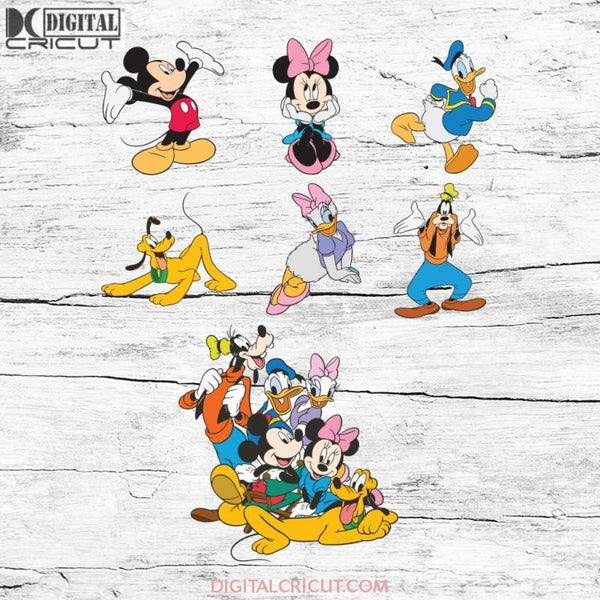 Mickey Mouse and Friends Svg, Bundle, Cricut File, Disney Svg, Cartoon Svg