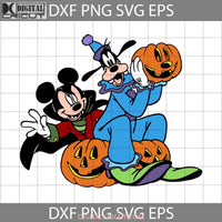 Mickey Mouse And Goofy Pumpkin Svg And Dog Cuties Cartoon Characters Svg Halloween Gift Cricut File