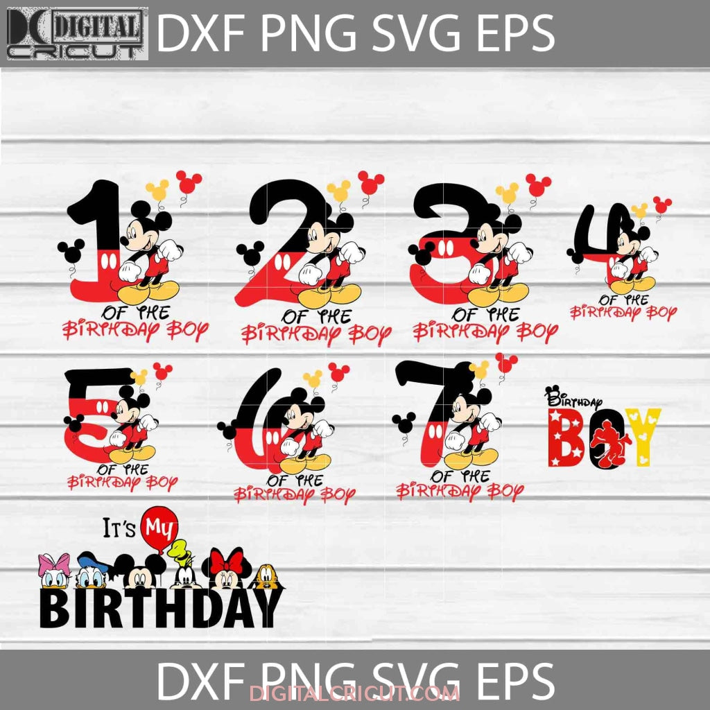 Mickey Mouse Birthday Boy Svg, Bundle, Birthday Boy Svg, Birthday Svg, Cricut file, clipart, Svg, Png, Eps, Dxf