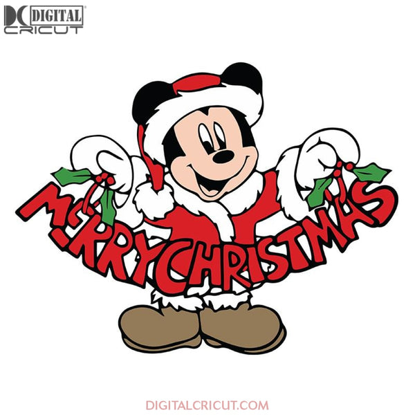 Mickey Mouse Santa with Word Christmas Svg, Cricut File, Christmas Svg, Clipart, Disney Christmas Svg, Mickey Svg 21