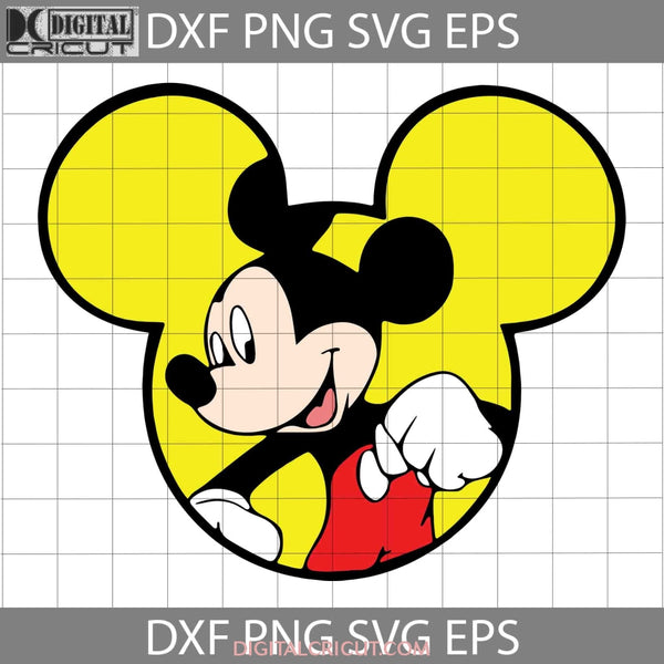 Mickey Mouse Svg Head Svg Cartoon Cricut File Clipart Png Eps Dxf