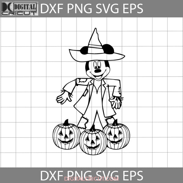 Mickey Pumpkin Svg Mouse Cuties Cartoon Halloween Halloween Gift Cricut File Clipart Png Eps Dxf
