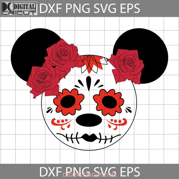 Mickey Sugar Skull Svg Halloween Cricut File Clipart Png Eps Dxf