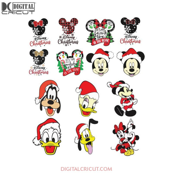 Disney Mickey Svg, Christmas Svg, Bundle, Cricut, Santa Svg, Cartoon Svg, Mickey Funny Svg, Gift