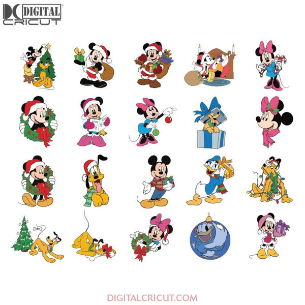 Mickey Svg, Christmas Svg, Cricut File, Clipart, Minnie Svg, Disney Christmas Svg, Merry Christmas Svg, Bundle, Disney Svg, Png, Eps, Dxf
