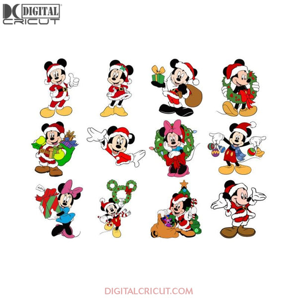 Mickey Svg, Christmas Svg, Cricut File, Clipart, Minnie Svg, Disney Christmas Svg, Merry Christmas Svg, Bundle, Disney Svg3