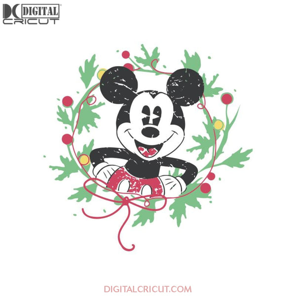 Mickey Svg, Vintage Disney Svg, Cricut File, Clipart, Christmas Svg, Mickey Christmas Svg, Disney Christmas Svg, Png, Eps, Dxf