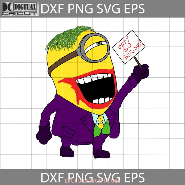 Minion Joker Cosplay Svg Halloween Svg Gift Cricut File Clipart Png Eps Dxf