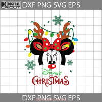 Minnie Reindeer Lights Christmas Svg Cartoon Svg Gift Cricut File Clipart Png Eps Dxf