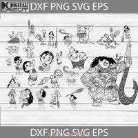 Moana Mandala Svg Princess Bundle Cartoon Cricut File Clipart Png Eps Dxf