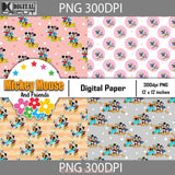 Mouse And Friends Seamless Pattern Digital Papers Scrapbook Paper Background Wallpaper 12*12Inches
