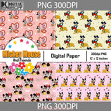 Mouse And Friends Seamless Pattern Digital Papers Scrapbook Paper Background Wallpaper 12*12Inches