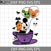 Mouse Coffee Balloon And Pumpkin Halloween Svg Cricut File Clipart Png Eps Dxf