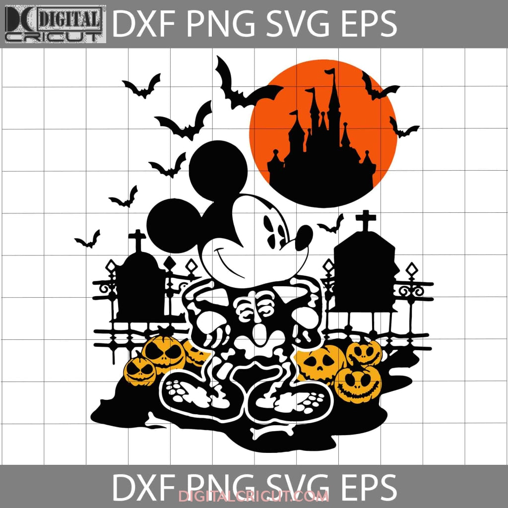 Mouse Halloween Svg, Spooky Skeleton Svg, Halloween Svg, Cricut File