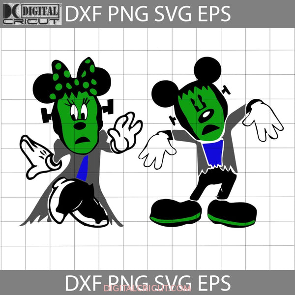 Frankestein Svg Minnie Mickey Mouse Zombies Svg Bundle Halloween Gift Cricut File Clipart Svg Png