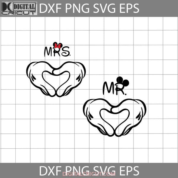 Mr And Mrs Heart Svg Hand Bundle Valentines Day Gift Cricut File Clipart Png Eps Dxf