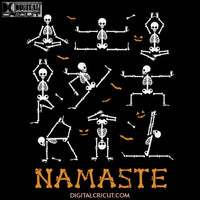 Namaste Yoga Skeleton Halloween namaste yoga, namaste yoga svg, namaste yoga png