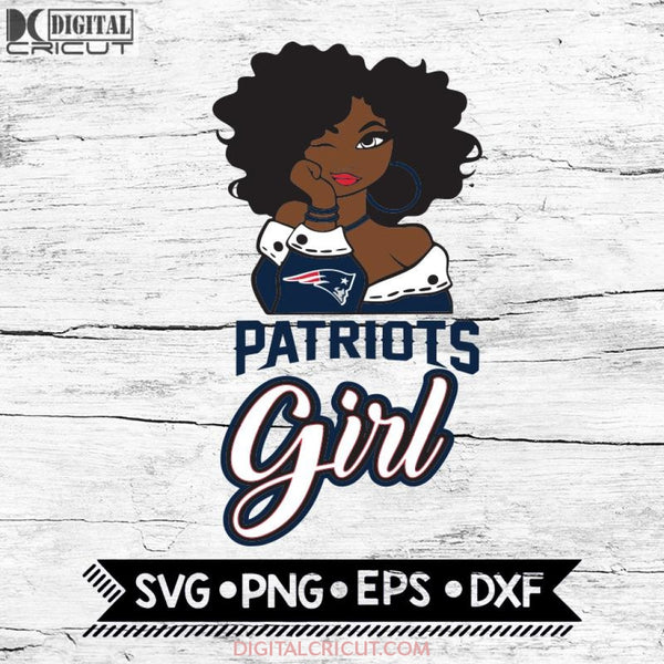 New England Patriots Girl Svg, NFL Svg, Cricut File, Svg, Football Svg, Black Woman Svg, BLM Svg