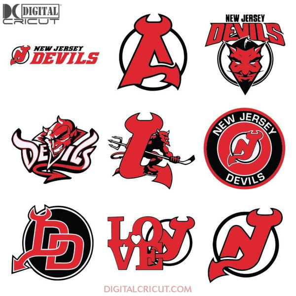 New Jersey Devils Svg, Cricut File, Bundle, Sport Svg, NHL Svg, Hockey Svg, Clipart