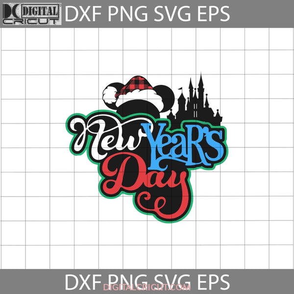 New Years Day Svg Mickey Head Santa Cartoon Christmas Cricut File Clipart Png Eps Dxf