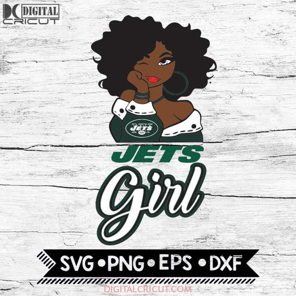 New York Jets Girl Svg, NFL Svg, Cricut File, Svg, Football Svg, Black Woman Svg, BLM Svg