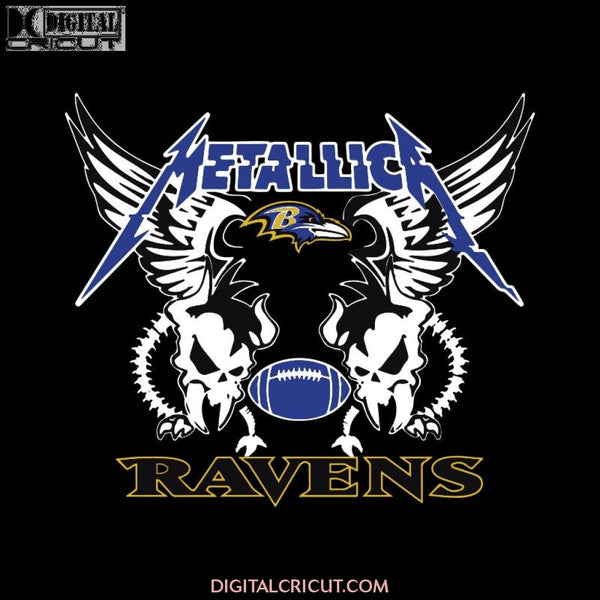 NFL Baltimore Ravens Metallica Heavy Metal Band Football Svg, Cricut File, Clipart, NFL Svg, Sport Svg, Football Svg