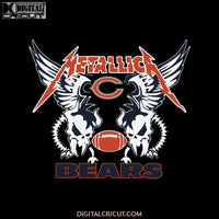 NFL Chicago Bears Metallica Heavy Metal Band Football Svg, Cricut File, Clipart, NFL Svg, Sport Svg, Football Svg
