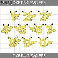 Pikachu Number Svg Birthday Bundle Cricut File Clipart Svg Png Eps Dxf