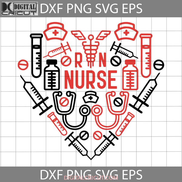 Nurse Heart Svg Love Valentines Day Svg Gift Cricut File Clipart Png Eps Dxf