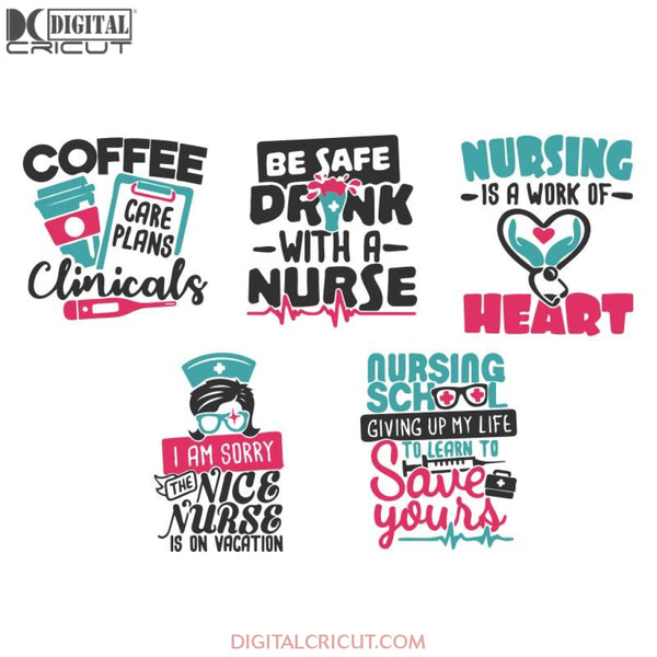 Nursing Svg, Nurse Svg, Bundle, Cricut File, Nurse Life Svg, Wife Mom Nurse Svg, Cricut File 4