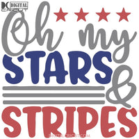 Oh My Stars And Stripes Svg 4Th Of July American Svg Cricut File Png Eps Dxf