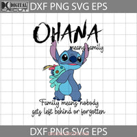 Ohana Means Family Svg Stitch Cartoon Cricut File Clipart Png Eps Dxf