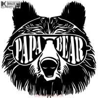 Papa Bear Svg Files For Silhouette Cricut Dxf Eps Png Instant Download