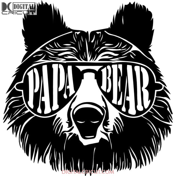 Papa Bear Svg Files For Silhouette Cricut Dxf Eps Png Instant Download
