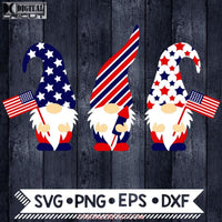 Patriotic Gnomes Svg 4Th Of July Svg Independence Day American Flag Love Usa