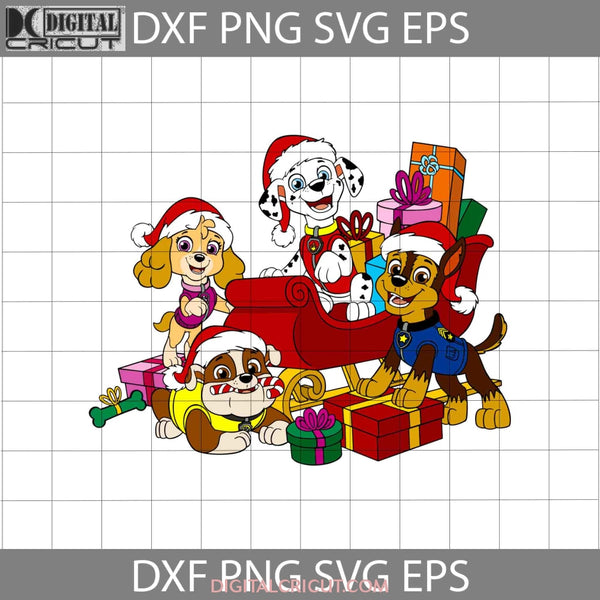 Paw Patrol Santa Svg Cartoon Christmas Svg Gift Cricut File Clipart Png Eps Dxf