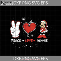 Peace Love Minnie Svg Santa Cartoon Christmas Gift Cricut File Clipart Png Eps Dxf