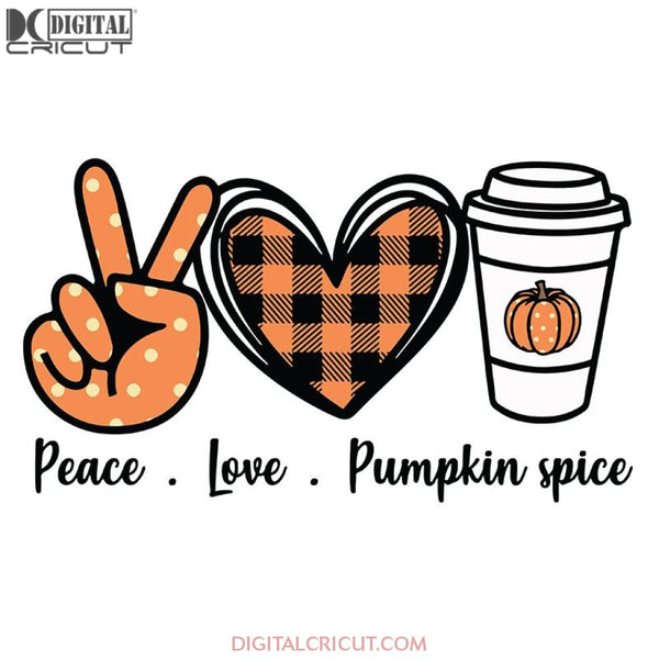 Peace Love Pumpkin Spice Svg, Pumpkin Svg, Fall Svg, Fall Pumpkin Svg, Cheetah Print Pumpkin Svg, Cricut File, Clipart