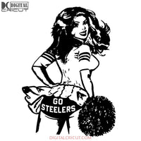 Pittsburgh Steelers Girls Svg, Woman Svg, Cricut File, Clipart, NFL Svg, Football Svg, Sport Svg, Love Football Svg, Png, Eps, Dxf