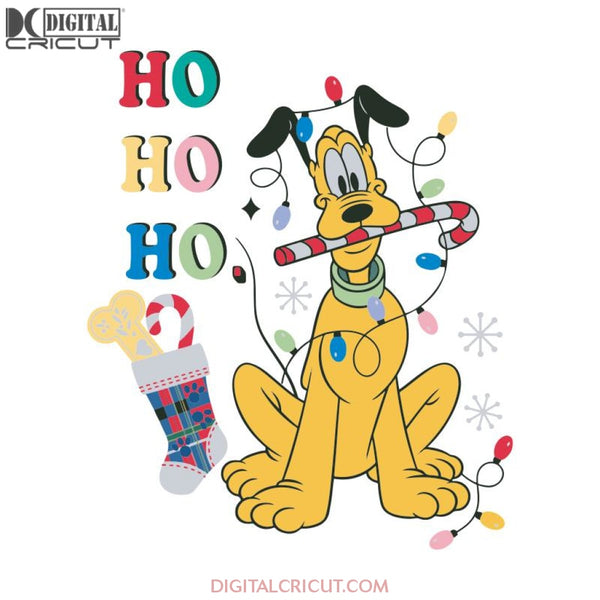 Pluto Svg, Disney Svg, Disney Christmas Svg, Christmas Svg, Cricut File, Clipart, Ho Ho Ho Pluto Svg, Pluto Christmas Svg, Candy Svg, Gift Svg, Png, Eps, Dxf