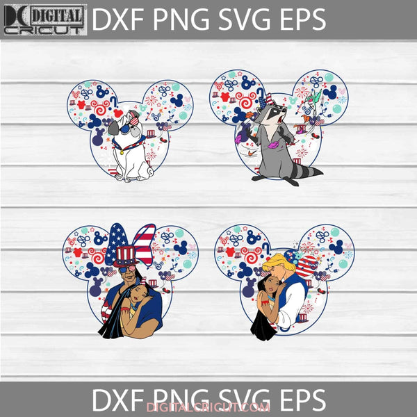 Pocahontas Svg Mickey Mouse Ears Bundle 4Th Of July Independence Day America Cricut File Clipart Png