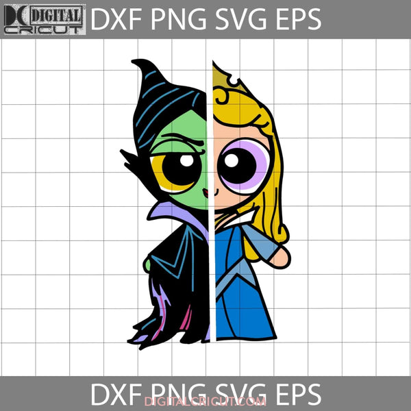 Powerpuff Maleficent And Aurora Svg Girls Svg Cartoon Svg Halloween Gift Cricut File Clipart Png Eps