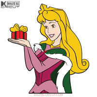 Princess Aurora, Aurora Christmas, Disney Princess, Disney Christmas, Aurora Svg, Disney Svg, Cricut File, Christmas Svg