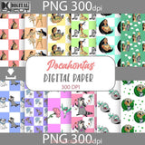 Princess Seamless Pattern Digital Papers Scrapbook Paper Background Wallpaper 12*12Inches -300Dpi